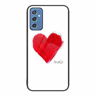 For Samsung Galaxy M52 5G Colorful Painted Glass Phone Case(Love)