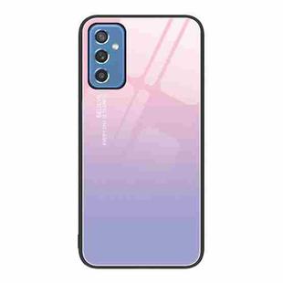 For Samsung Galaxy M52 5G Colorful Painted Glass Phone Case(Purple Sky)