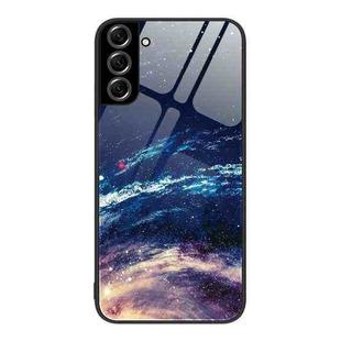 For Samsung Galaxy S22+ 5G Colorful Painted Glass Phone Case(Starry Sky)