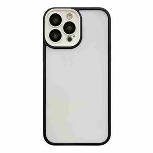 For iPhone 12 Pro Max Skin Feel Acrylic TPU Phone Case(Black)