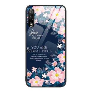 For Honor 9X Colorful Painted Glass Phone Case(Flower)