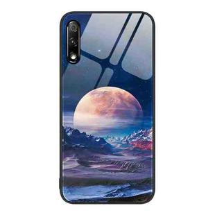 For Honor 9X Colorful Painted Glass Phone Case(Moon Hill)