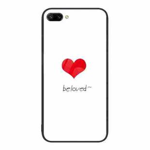 For Honor 10 Colorful Painted Glass Phone Case(Red Heart)