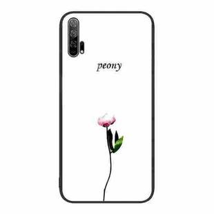 For Honor 20 Pro Colorful Painted Glass Phone Case(A Flower)