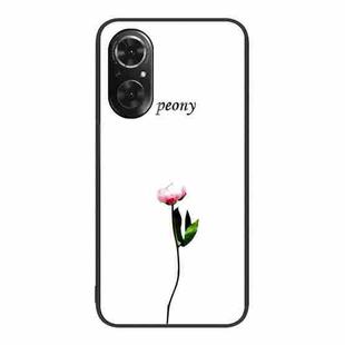 For Honor 50 SE Colorful Painted Glass Phone Case(A Flower)