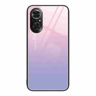 For Honor 50 SE Colorful Painted Glass Phone Case(Purple Sky)