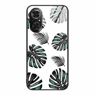 For Honor 50 SE Colorful Painted Glass Phone Case(Banana Leaf)