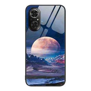 For Honor 50 SE Colorful Painted Glass Phone Case(Moon Hill)
