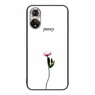 For Honor 50 Colorful Painted Glass Phone Case(A Flower)