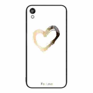For Honor Play 3e Colorful Painted Glass Phone Case(Golden Love)