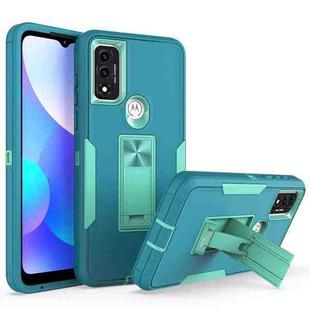 For Motorola Moto G Pure Magnetic Holder Phone Case(Lake Blue + Blue Green)