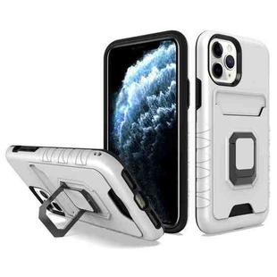 For iPhone 11 Pro Card Shield Magnetic Holder Phone Case (Silver)