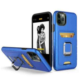 For iPhone 11 Pro Max Card Shield Magnetic Holder Phone Case (Royal Blue)