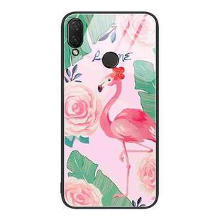 For Huawei nova 3i Colorful Painted Glass Phone Case(Flamingo)