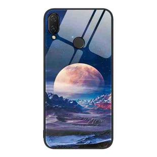 For Huawei nova 3i Colorful Painted Glass Phone Case(Moon Hill)