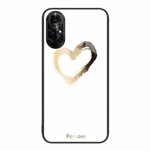 For Huawei nova 8 Pro 4G Colorful Painted Glass Phone Case(Golden Love)