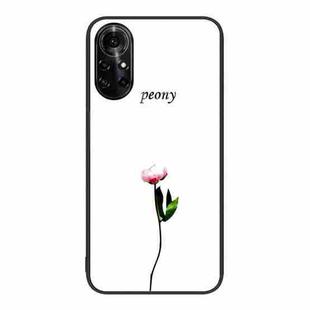 For Huawei nova 8 Pro 4G Colorful Painted Glass Phone Case(A Flower)