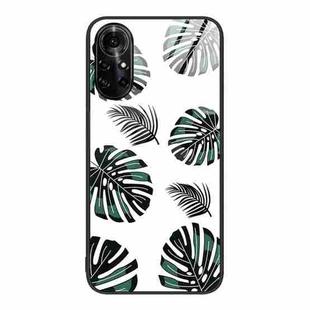 For Huawei nova 8 Pro 4G Colorful Painted Glass Phone Case(Banana Leaf)