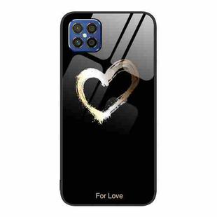 For Huawei nova 8 SE Colorful Painted Glass Phone Case(Black Love)