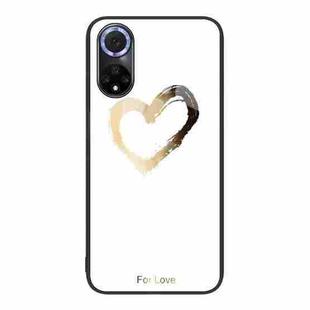 For Huawei nova 9 Colorful Painted Glass Phone Case(Golden Love)