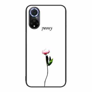 For Huawei nova 9 Colorful Painted Glass Phone Case(A Flower)