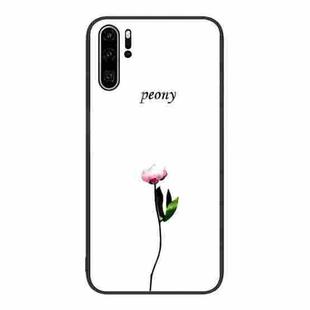 For Huawei P30 Pro Colorful Painted Glass Phone Case(A Flower)