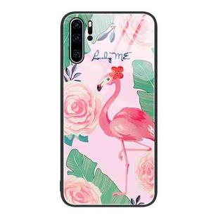 For Huawei P30 Pro Colorful Painted Glass Phone Case(Flamingo)