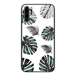 For Huawei P30 Pro Colorful Painted Glass Phone Case(Banana Leaf)