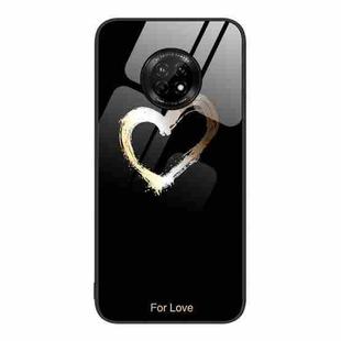 For Huawei Enjoy 20 Plus 5G Colorful Painted Glass Phone Case(Black Love)
