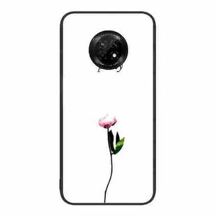 For Huawei Enjoy 20 Plus 5G Colorful Painted Glass Phone Case(A Flower)