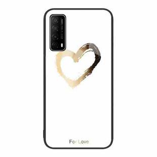 For Huawei Enjoy 20 SE Colorful Painted Glass Phone Case(Golden Love)