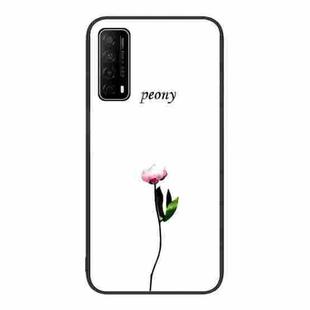 For Huawei Enjoy 20 SE Colorful Painted Glass Phone Case(A Flower)