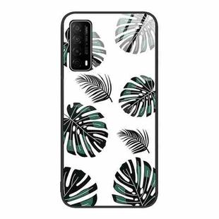 For Huawei Enjoy 20 SE Colorful Painted Glass Phone Case(Banana Leaf)