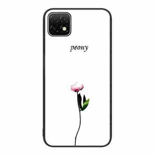 For Huawei Enjoy 20 5G Colorful Painted Glass Phone Case(A Flower)