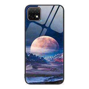 For Huawei Enjoy 20 5G Colorful Painted Glass Phone Case(Moon Hill)