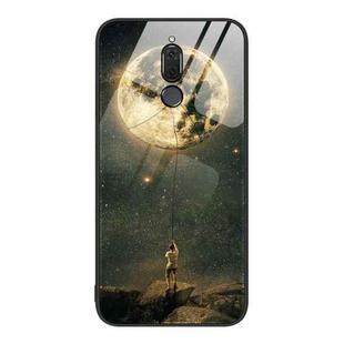 For Huawei Maimang 6 Colorful Painted Glass Phone Case(Moon)