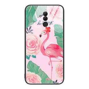 For Huawei Maimang 7 Colorful Painted Glass Phone Case(Flamingo)