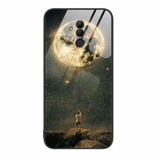 For Huawei Maimang 7 Colorful Painted Glass Phone Case(Moon)