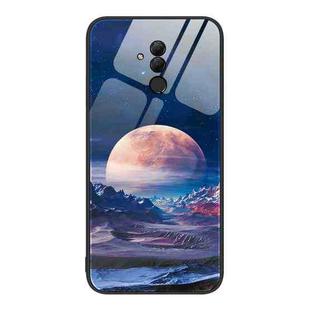 For Huawei Maimang 7 Colorful Painted Glass Phone Case(Moon Hill)