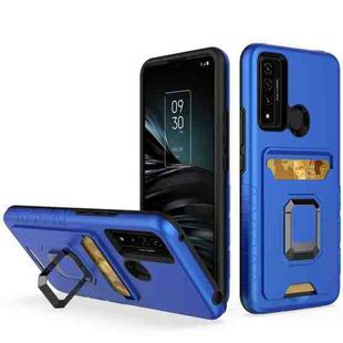 For TCL 20 XE Card Shield Magnetic Holder Phone Case(Royal Blue)