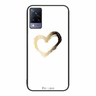 For vivo S9 Colorful Painted Glass Phone Case(Golden Love)