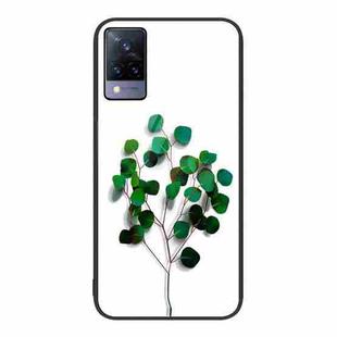 For vivo S9 Colorful Painted Glass Phone Case(Sapling)