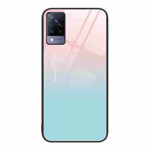 For vivo S9 Colorful Painted Glass Phone Case(Blue Sky)
