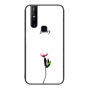 For vivo V15 Colorful Painted Glass Phone Case(A Flower)