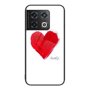 For OnePlus 10 Pro Colorful Painted Glass Phone Case(Love)