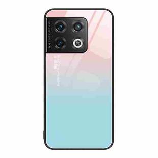 For OnePlus 10 Pro Colorful Painted Glass Phone Case(Blue Sky)