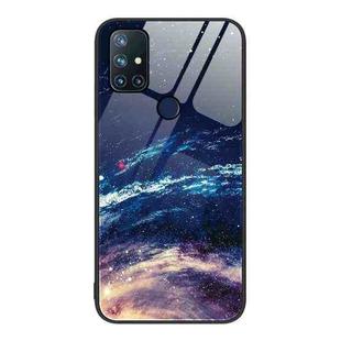 For OnePlus Nord N10 5G Colorful Painted Glass Phone Case(Starry Sky)