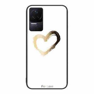 For Xiaomi Redmi K50 Pro Colorful Painted Glass Phone Case(Golden Love)