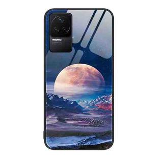 For Xiaomi Redmi K50 Pro Colorful Painted Glass Phone Case(Moon Hill)