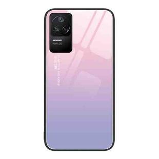 For Xiaomi Redmi K50 Colorful Painted Glass Phone Case(Purple Sky)